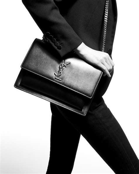 ysl sunset satchel black|saint laurent niki sunset bag.